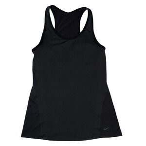 Nike Dri Fit Racerback Tank Top Black Athletic Fitness Workout‎ Women M